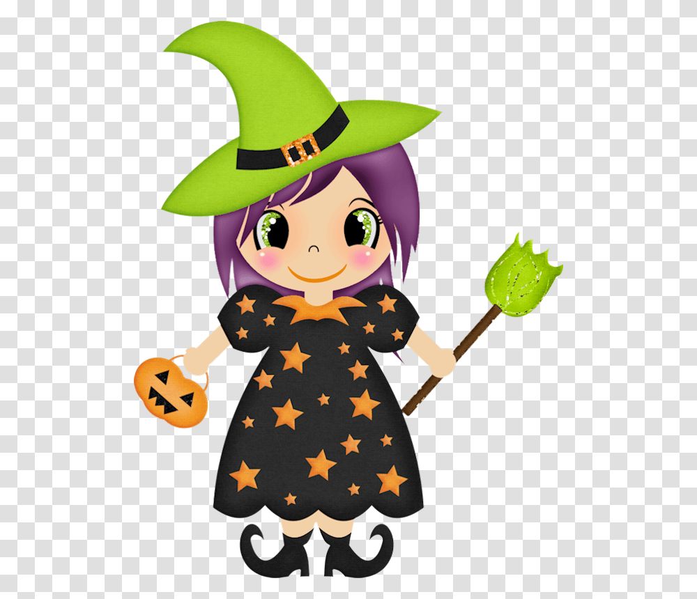 Cute Halloween Witch Clip Art, Apparel, Hat, Person Transparent Png