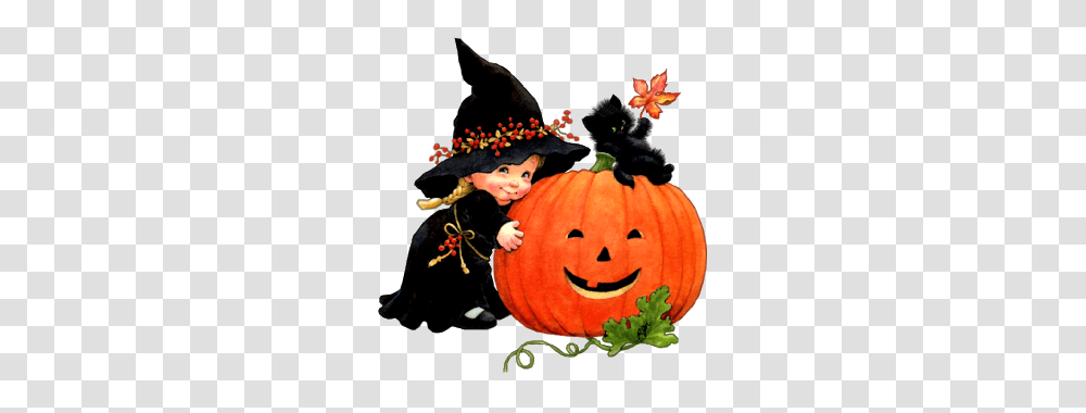 Cute Halloween Witch Clipart Nice Clip Art, Plant, Pumpkin, Vegetable, Food Transparent Png