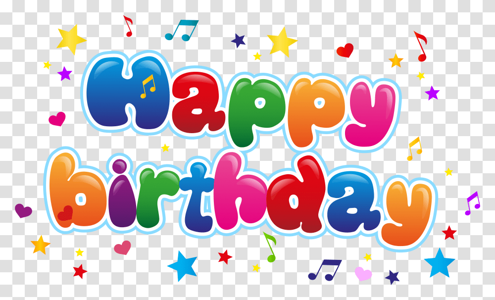 Cute Happy Birthday Clip Art Image Happy Birthday Pics, Text, Graphics, Label, Alphabet Transparent Png