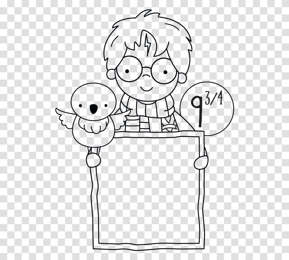 Cute Harry Potter Frame 2 Cookie Cutter Cartoon, Furniture, Indoors, Table, Room Transparent Png