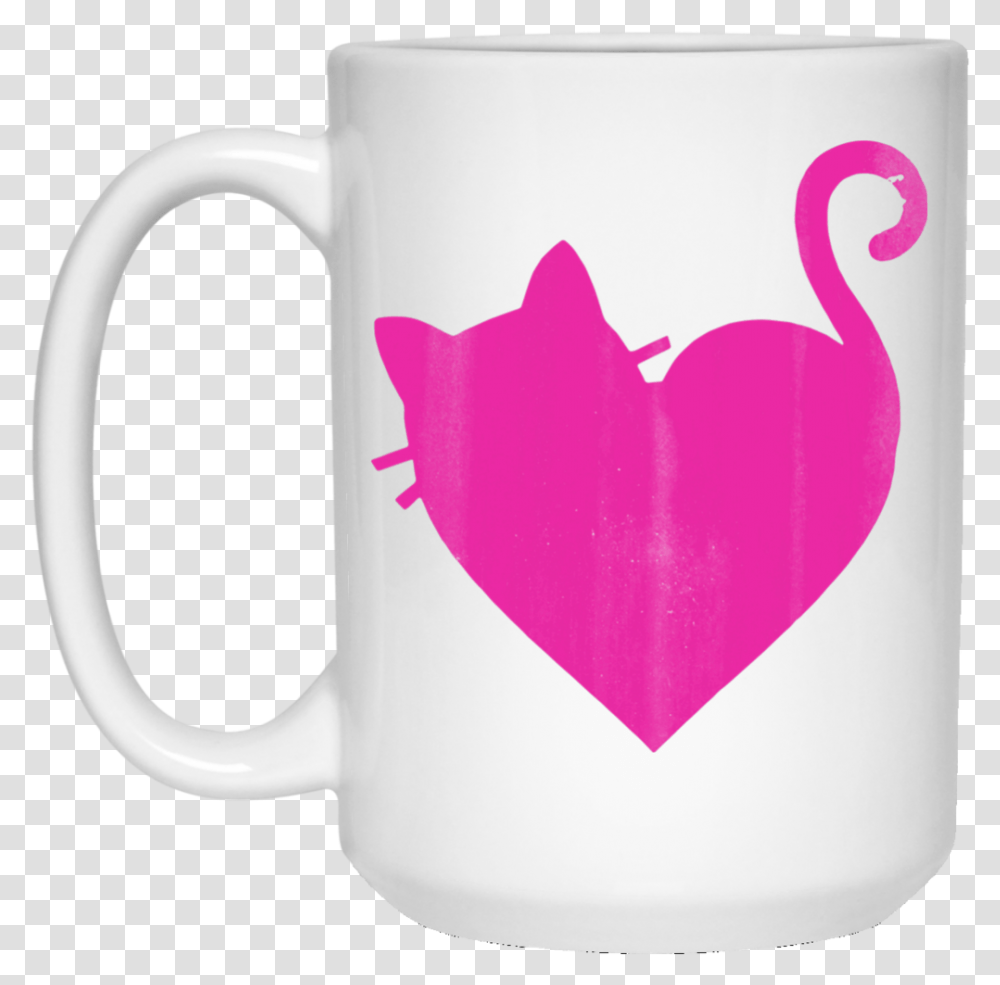 Cute Heart Cat 15 Oz Dog Mugs, Coffee Cup, Stein, Jug, Glass Transparent Png