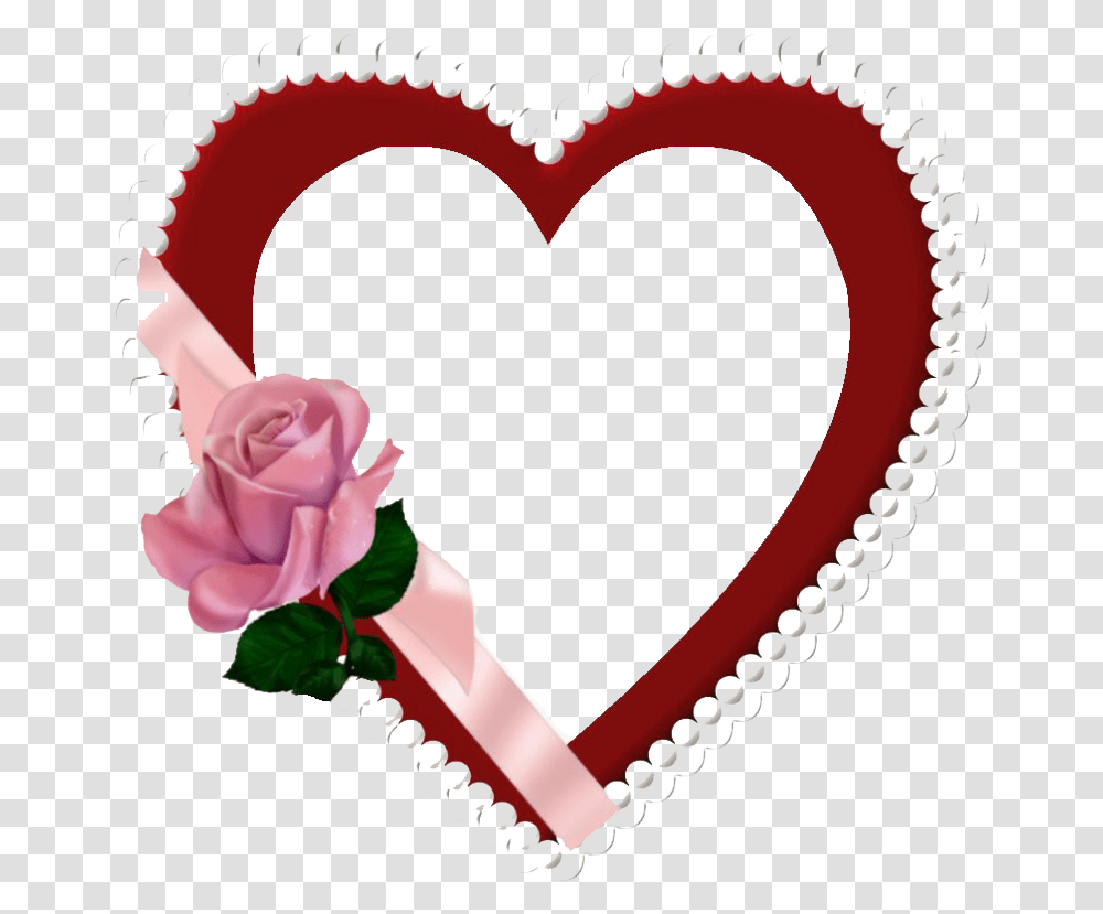 Cute Heart Frame Photos Love Heart Frame, Painting, Rose, Flower, Plant Transparent Png