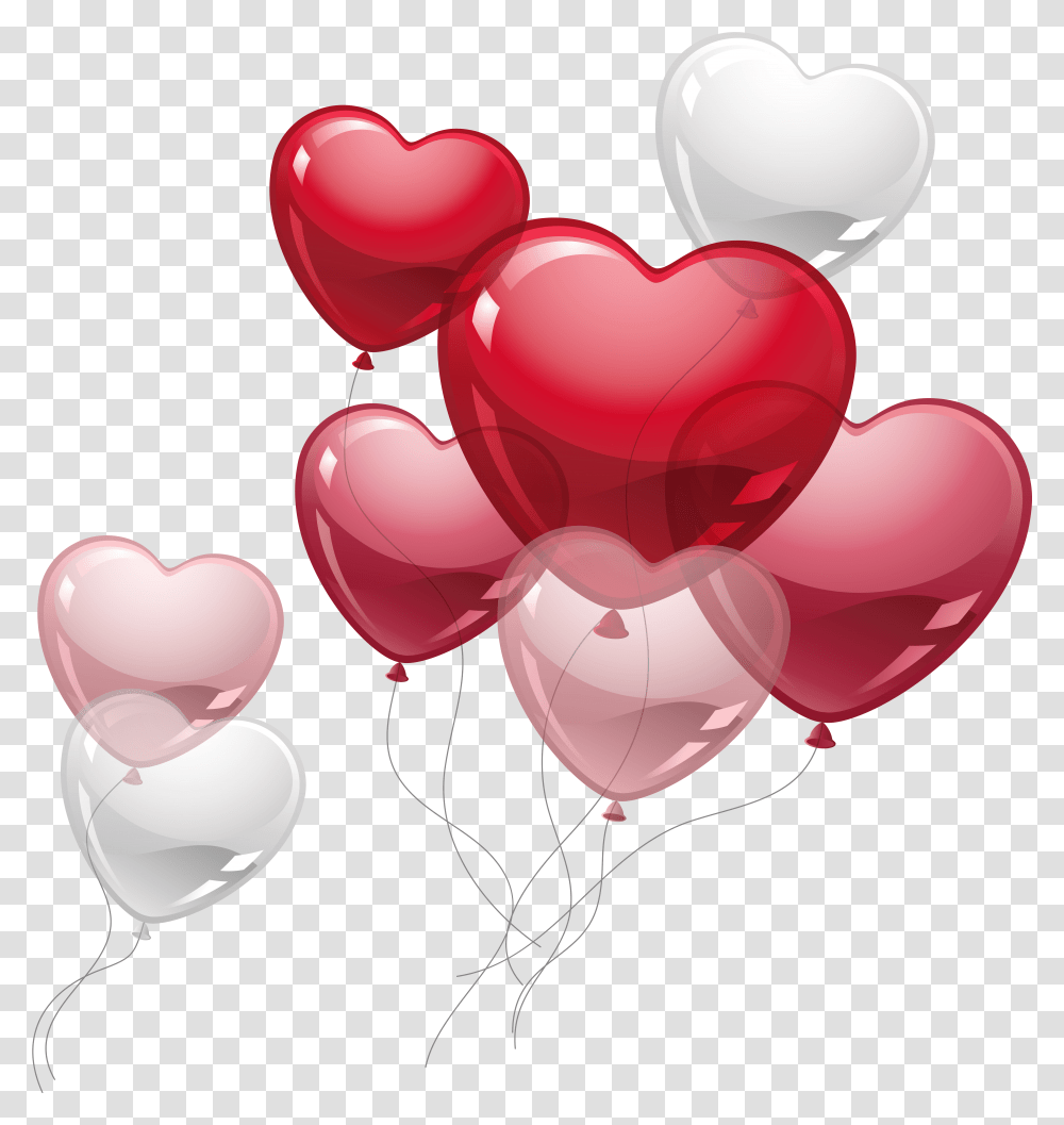 Cute Hearts Happy Birthday Heart Balloons Transparent Png