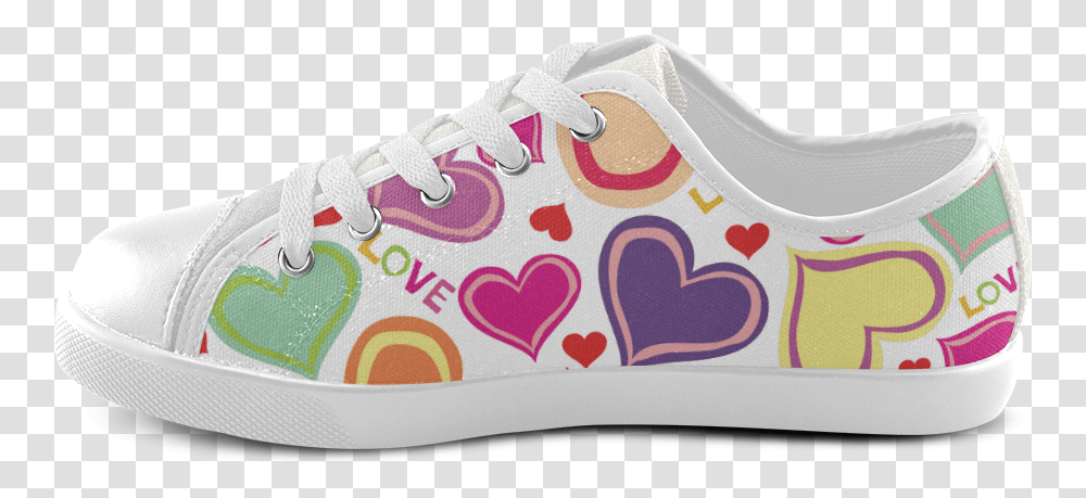 Cute Hearts Kids Shoes Canvas Kid's Shoes Slip On Shoe, Apparel, Footwear, Running Shoe Transparent Png