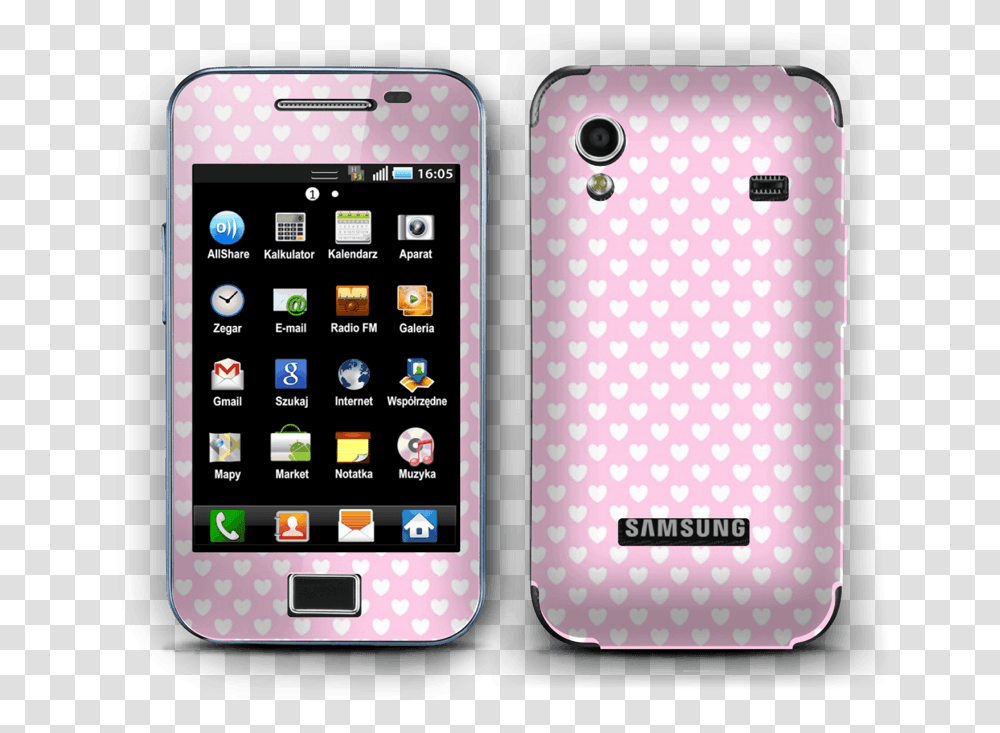 Cute Hearts Skin Galaxy Ace, Mobile Phone, Electronics, Cell Phone, Iphone Transparent Png