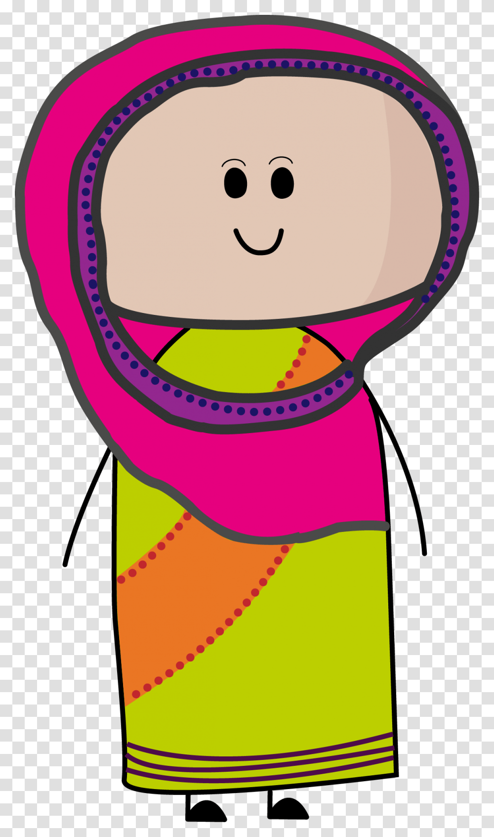 Cute Hindu Indian Clipart Character Vector Illustrated Vector, Apparel, Hat Transparent Png