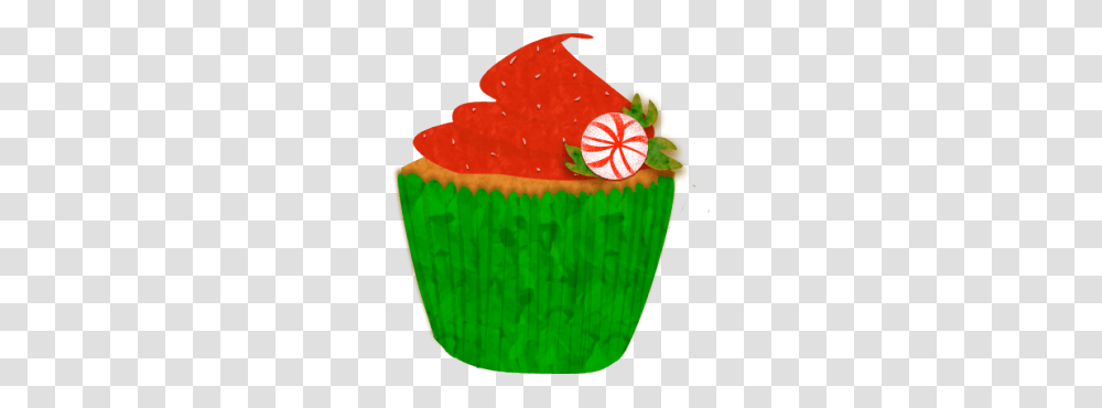 Cute Holiday Cupcake Clipart, Plant, Fruit, Food, Birthday Cake Transparent Png