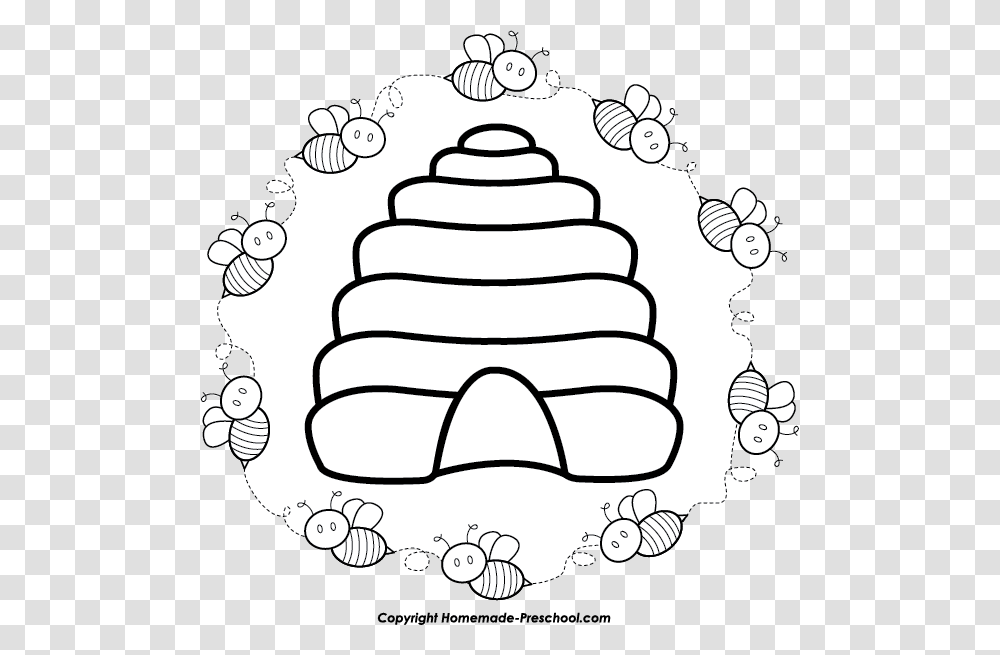 Cute Honey Bee Clipart Black And White, Drawing, Sunglasses, Doodle, Stencil Transparent Png