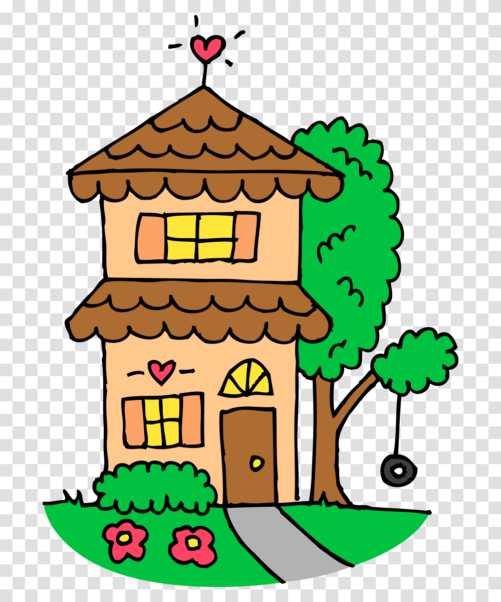 Cute House Clipart, Housing, Building, Poster, Advertisement Transparent Png