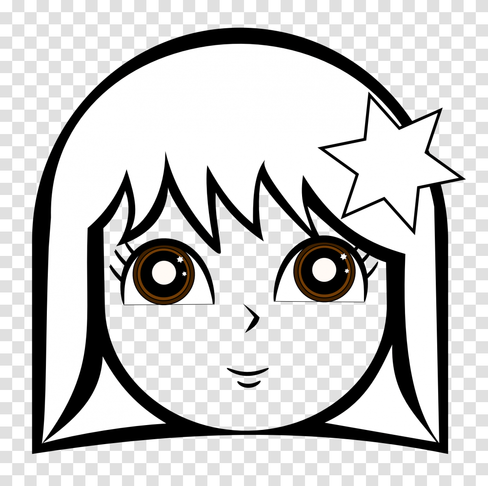 Cute Human Clipart Girl, Book, Stencil, Comics Transparent Png