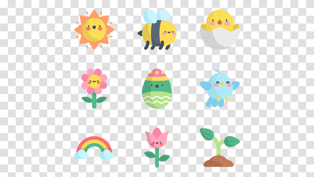 Cute Icons Of Spring, Food, Egg, Easter Egg Transparent Png