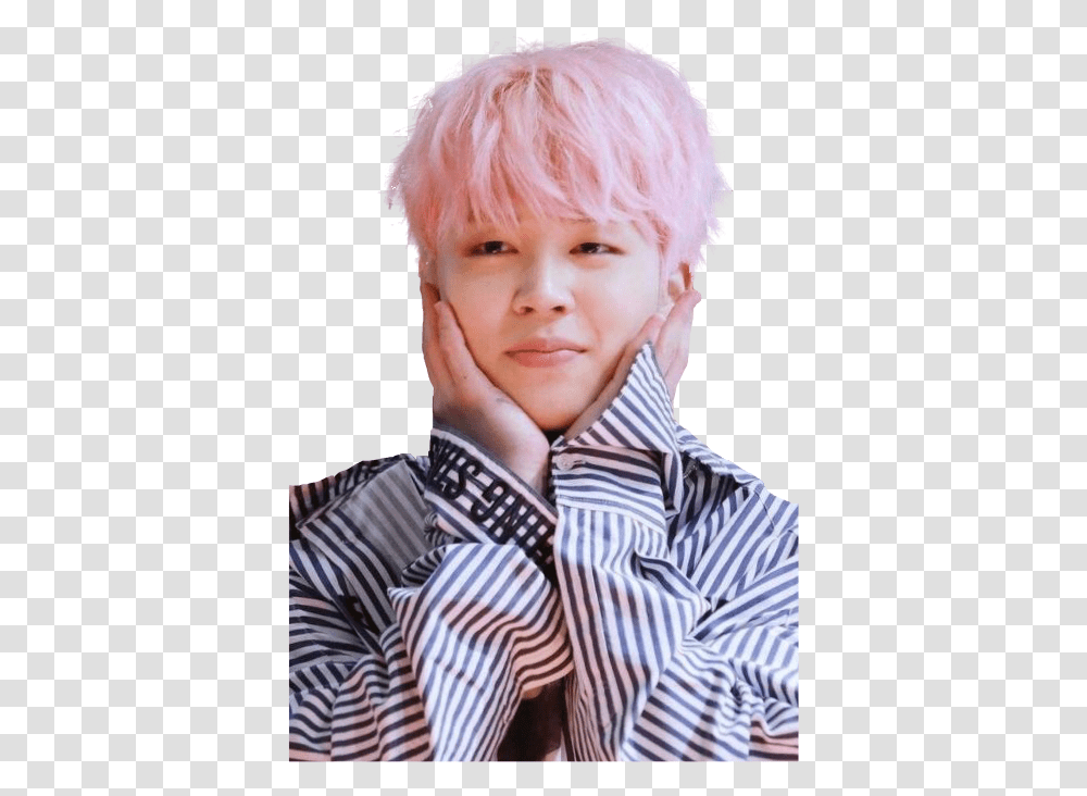 Cute Jimin Pink Hair, Apparel, Face, Person Transparent Png