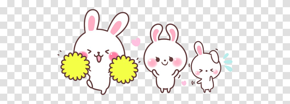 Cute Kawaii Animal Love Chibi Adorable Sticker Cartoon, Plant, Flower, Blossom, Mammal Transparent Png