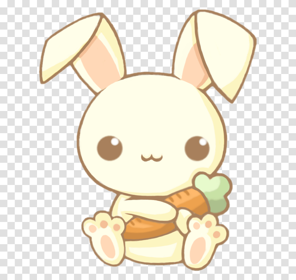 Cute Kawaii Bunny Rabbit Carrot Chibi Animals Adorable Bunny Drawing Easy Cute, Rattle, Cupid, Toilet, Bathroom Transparent Png