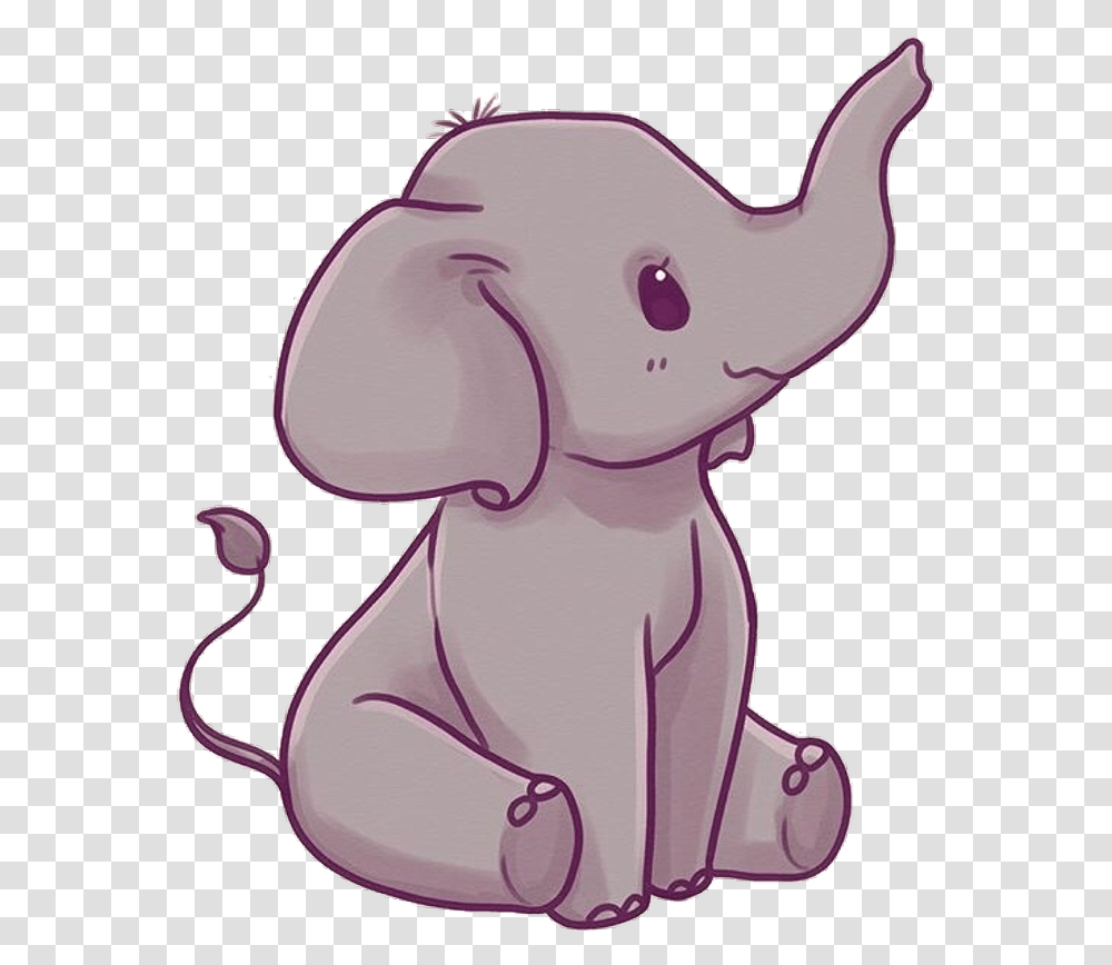 Cute Kawaii Elephant Clipart Download Kawaii Cute Elephant Cartoon, Animal, Mammal, Cat, Pet Transparent Png