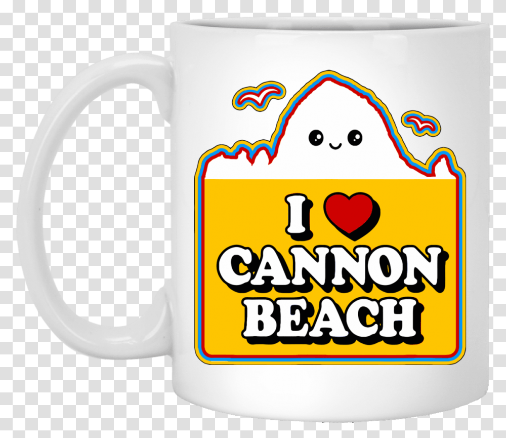 Cute Kawaii Haystack Rock Souvenir I Love Heart Cannon Beach, Coffee Cup, Soil Transparent Png