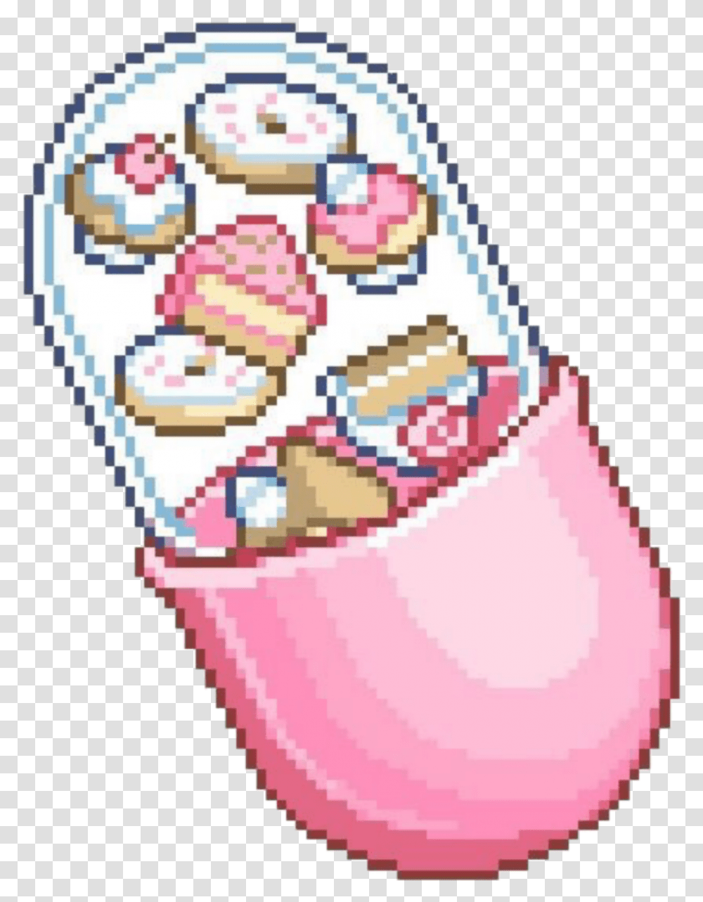 Cute Kawaii Pixel Pastel Pills Sticker By Yuozukie Kawaii Cute Food Pixel Art, Rug, Bottle, Beverage, Drink Transparent Png