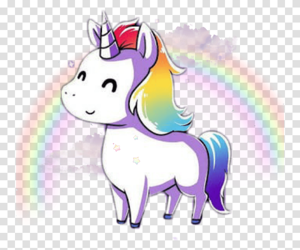 Cute Kawaii Rainbow Unicorn, Bubble, Mammal Transparent Png