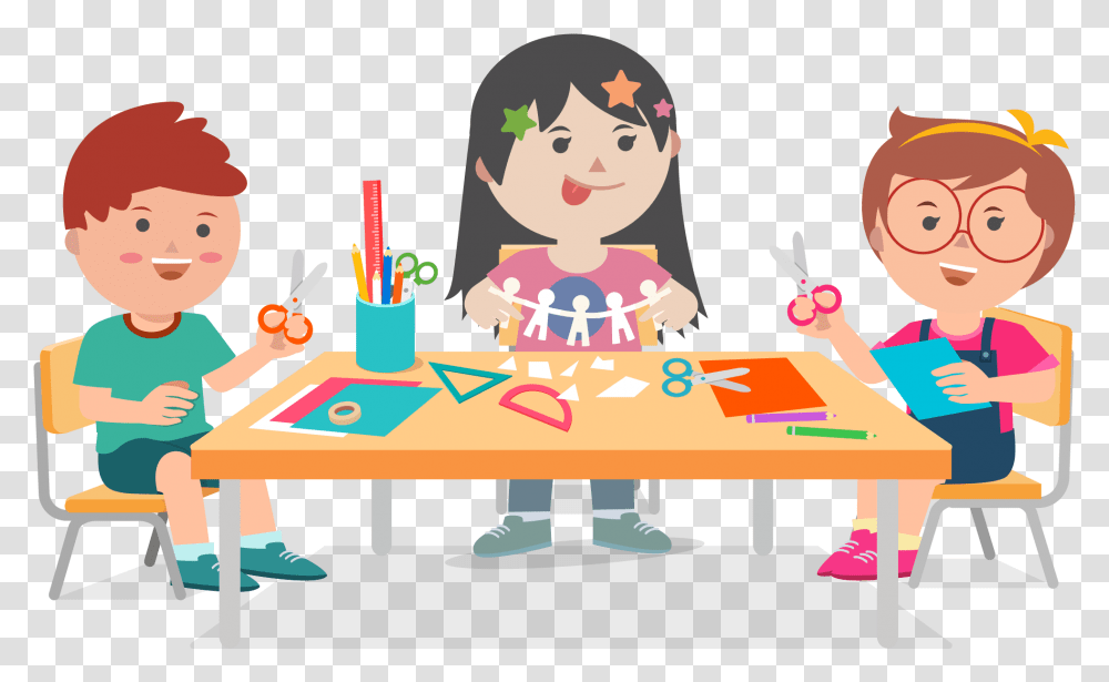 Cute Kid With Scissor Clipart, Person, Female, People, Girl Transparent Png