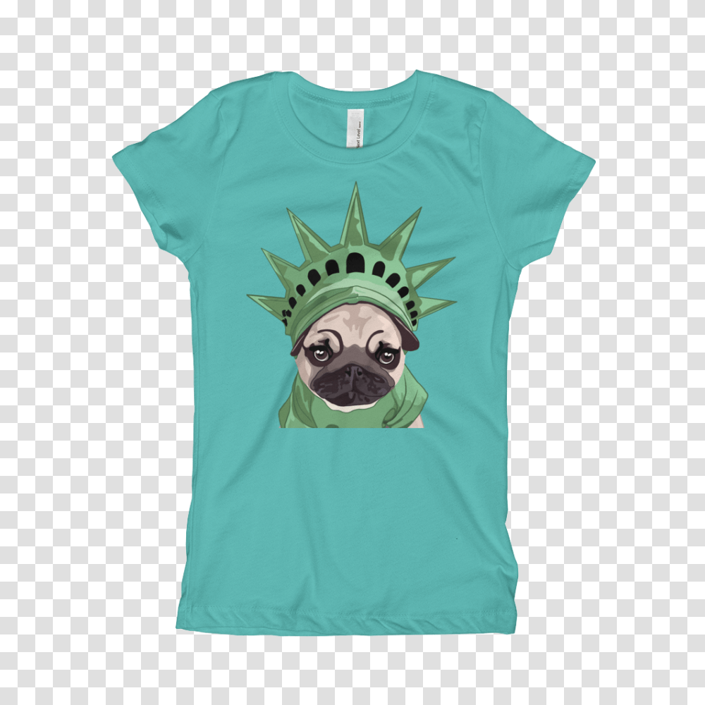 Cute Kids Pug Face Dog T Shirt Custom Lady Liberty Dog Shirt, Apparel Transparent Png