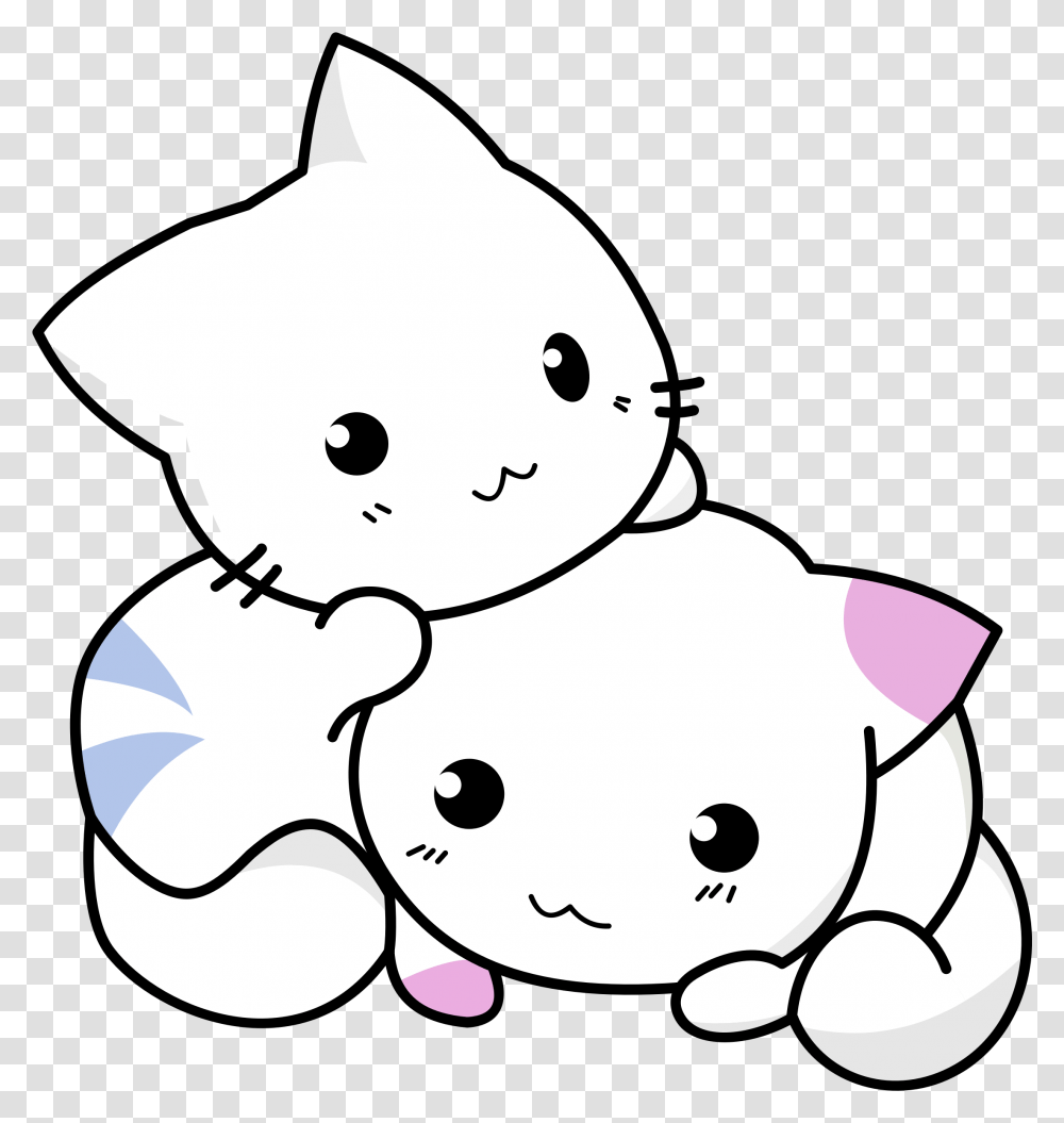 Cute Kittens Playing Clip Arts Coloring, Snowman, Winter, Outdoors, Nature Transparent Png