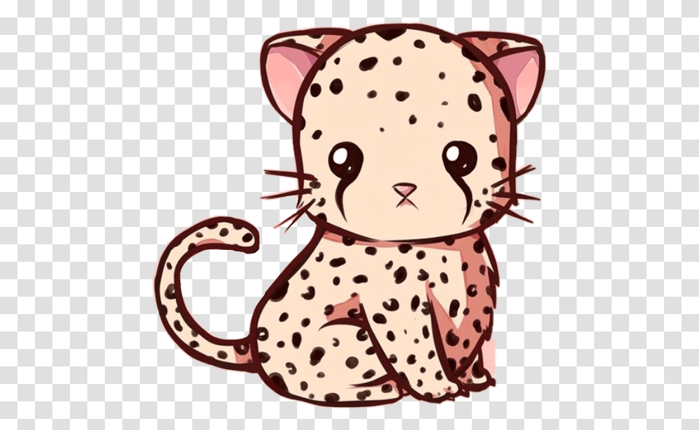 Cute Leopardo Cheetah Kawaii Animal Wild Fast Freetoedi Kawaii Cute Cheetah, Plush, Toy, Coffee Cup, Food Transparent Png