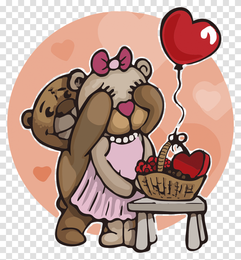 Cute Love Bear Teddy Love, Plant, Food, Meal Transparent Png