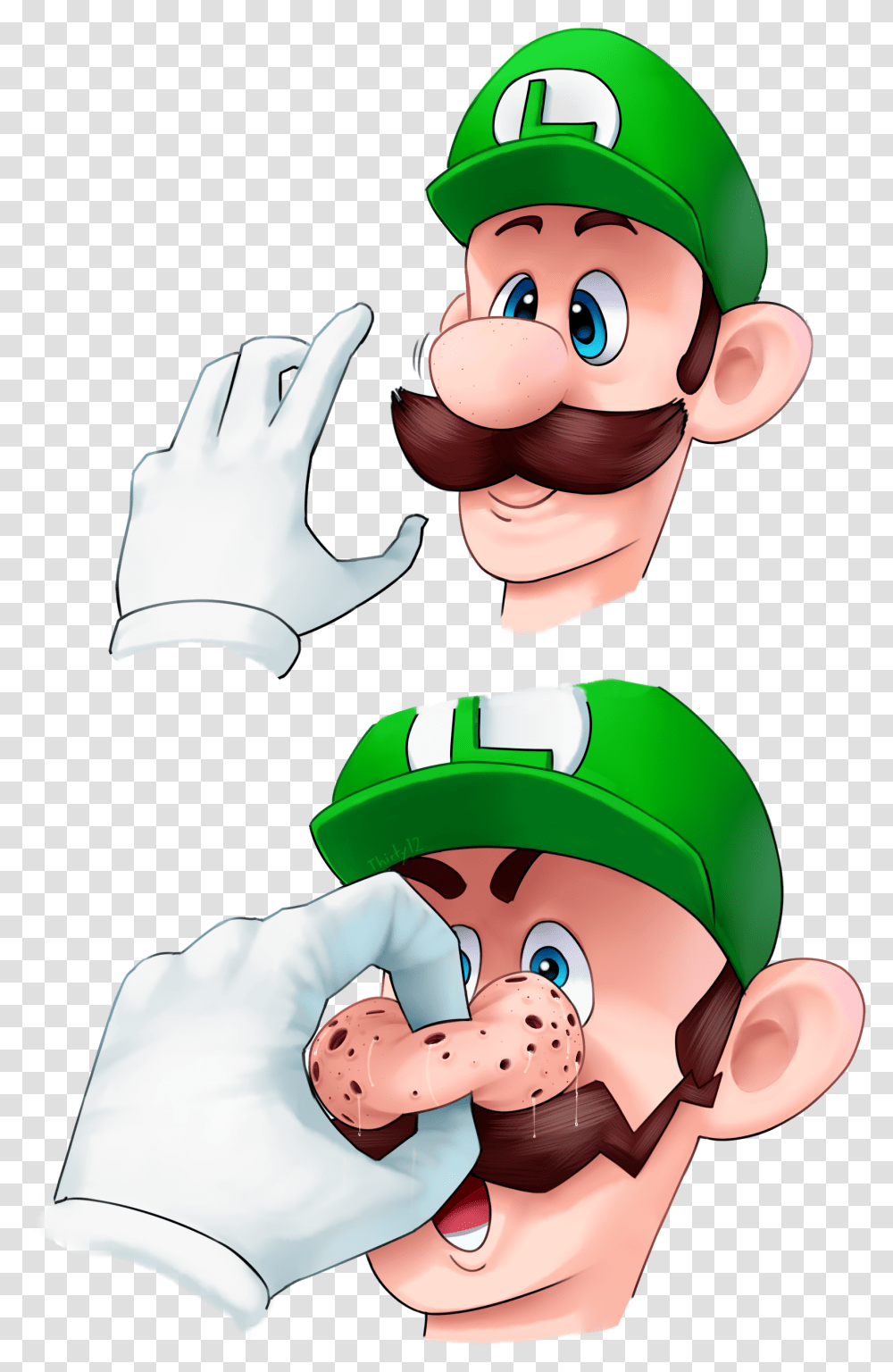 Cute Luigi Selfie By Thirty12 Mario And Luigi Cute, Person, Human, Performer, Super Mario Transparent Png