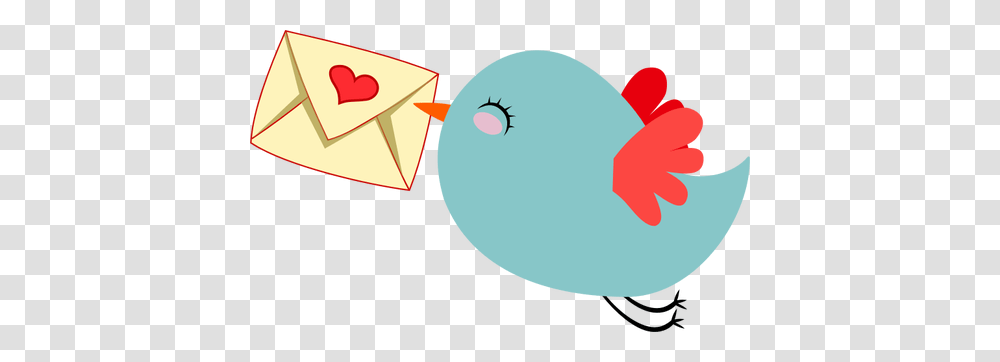 Cute Mail Carrier Bird, Heart, Plectrum Transparent Png