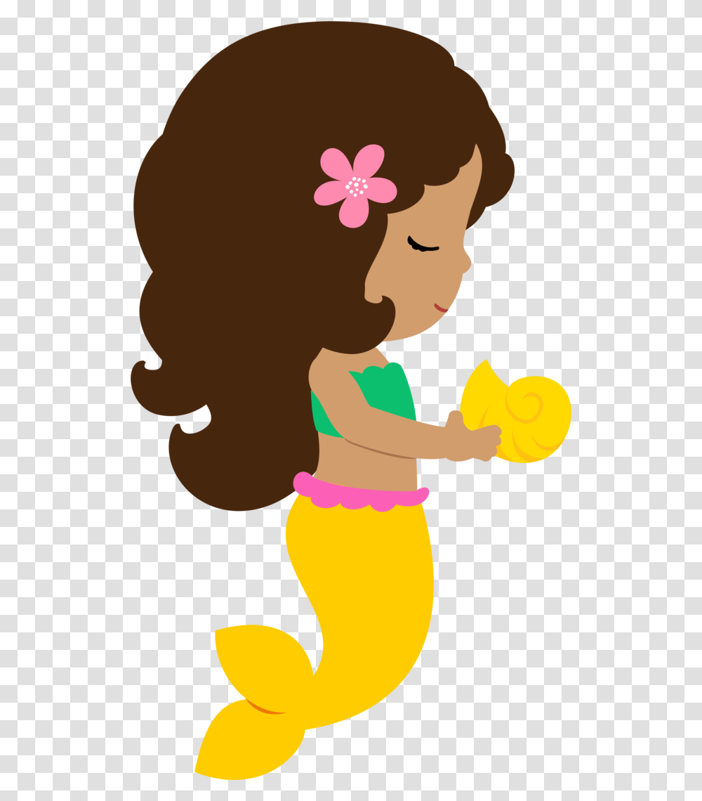 Cute Mermaid Clipart, Person, Face, Leisure Activities, Elf Transparent Png