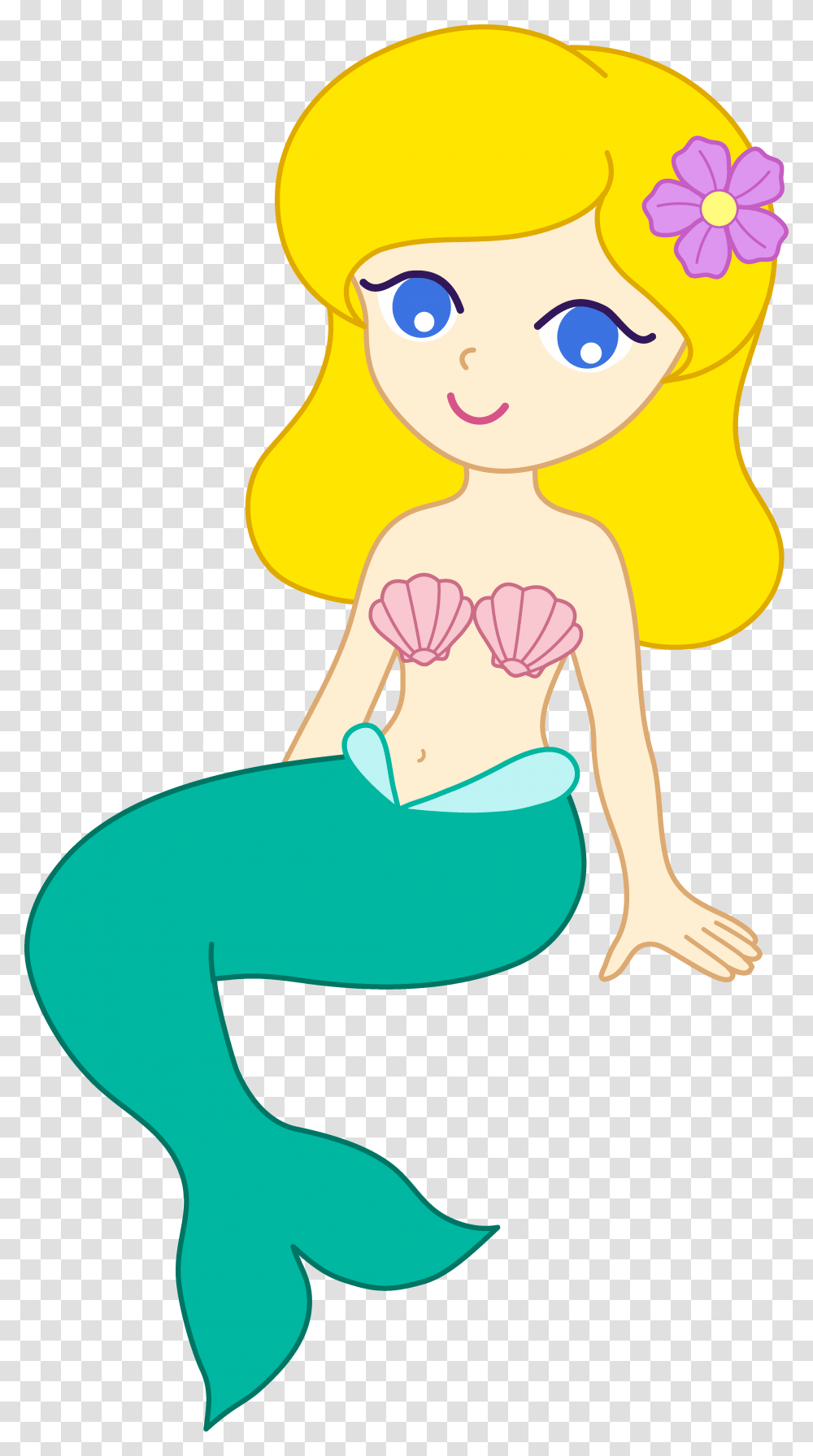 Cute Mermaid With Blonde Hair, Outdoors, Female, Girl, Doll Transparent Png