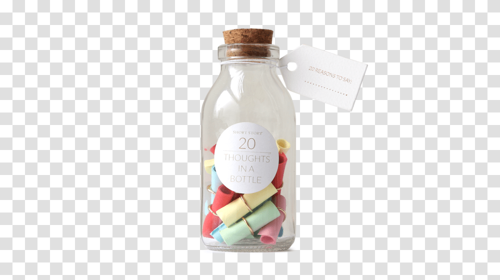 Cute Message In A Bottle Gift Custom Message In A Bottle Short, Jar, Shaker, Label Transparent Png