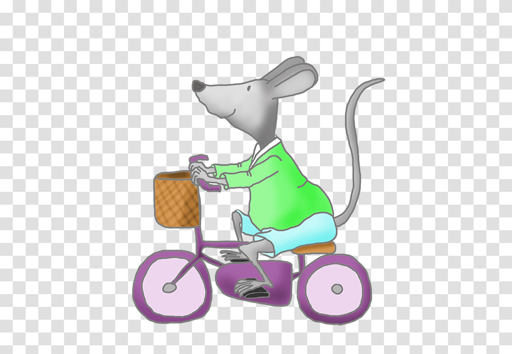 Cute Mice Clip Art With Bike Images Animaux Clip, Chair, Furniture, Vehicle, Transportation Transparent Png