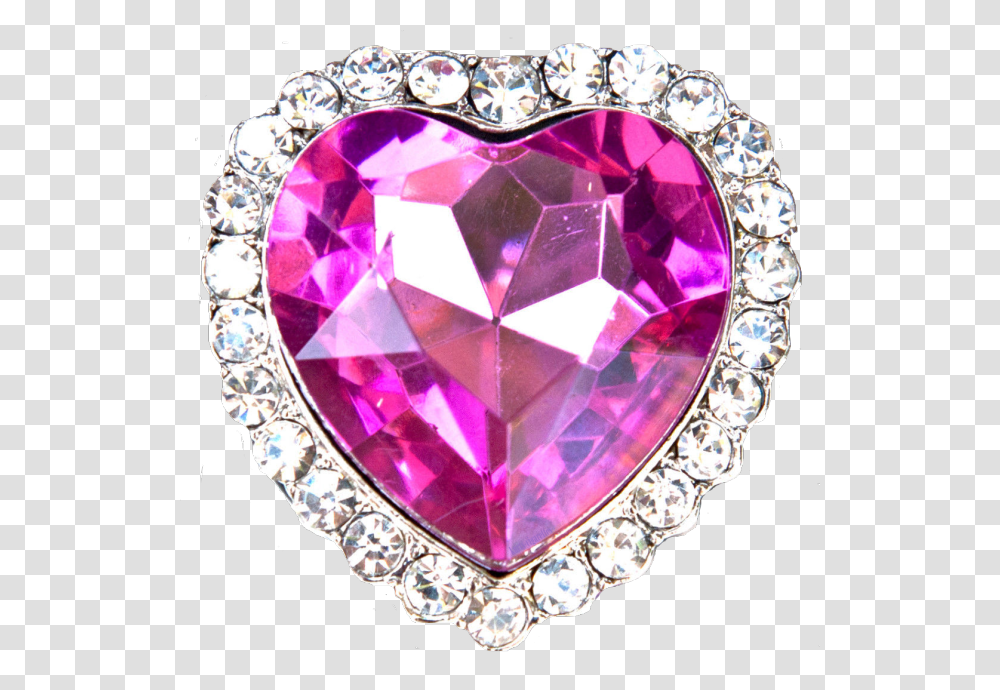 Cute Mine My Edit Heart Pink Girly Bling Diamond Pink Diamond Heart, Gemstone, Jewelry, Accessories, Accessory Transparent Png