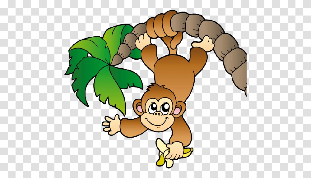 Cute Monkey Clip Art Cute Monkey Clipart Cute Monkey Hanging From A Tree, Animal, Hook, Mammal, Claw Transparent Png