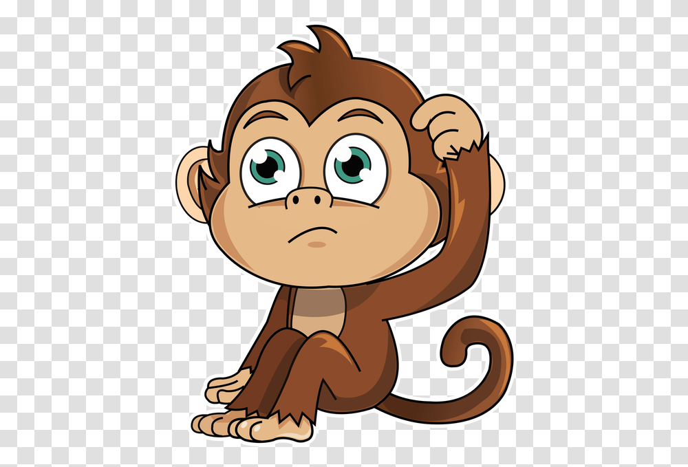 Cute Monkey Stickers Messages Sticker 6 Stiker Monkey Animation Animal Pics Hd, Outdoors, Nature, Text, Head Transparent Png