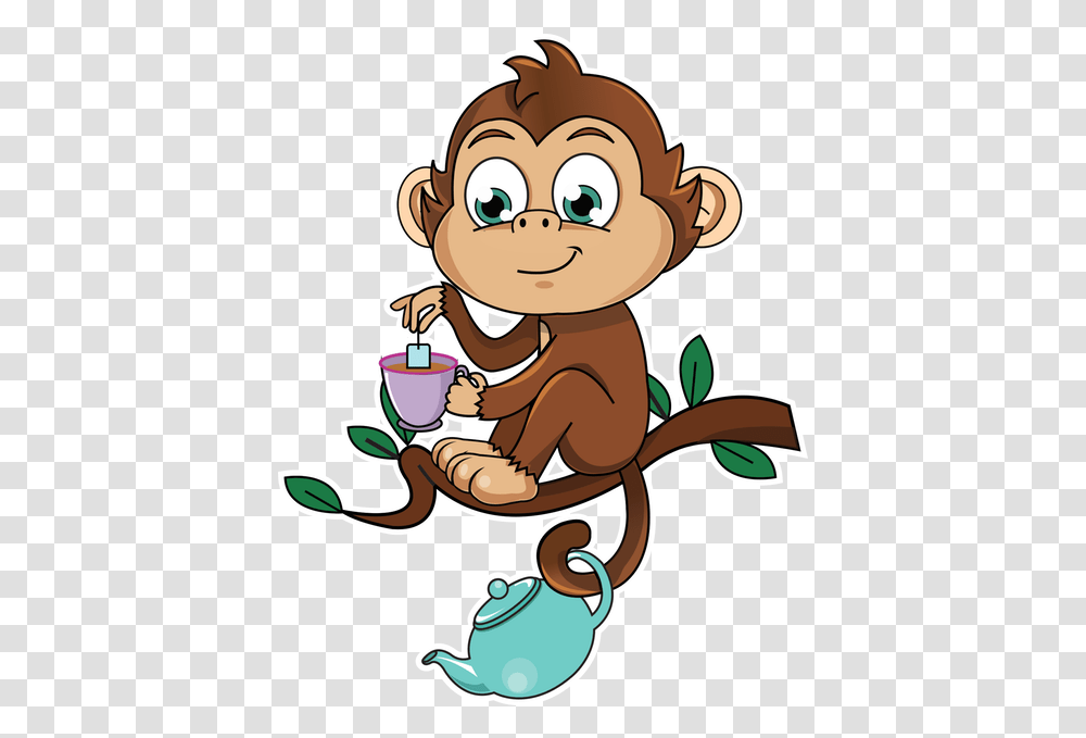 Cute Monkey Stickers Messages Sticker Monkey Animation, Cupid, Beverage, Drink Transparent Png