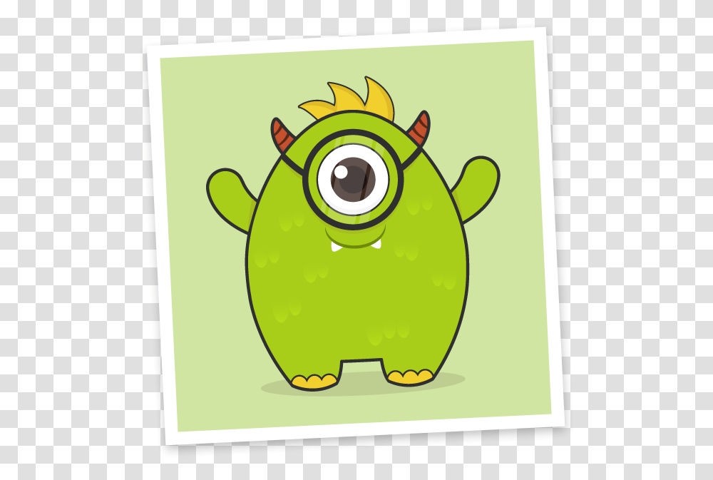 Cute Monster Mascot By Junoteam Cute Monsters Yellow Background, Plant, Green Transparent Png