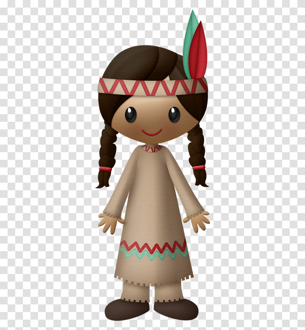 Cute Native American Clipart Native American Doll Clipart, Toy, Apparel, Long Sleeve Transparent Png
