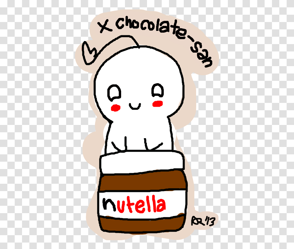 Cute Nutella Drawing, Face, Food, Chef Transparent Png