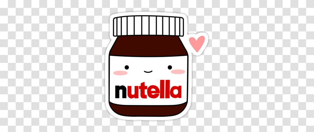 Cute Nutella Jar Sticker, Food, First Aid, Jam Transparent Png