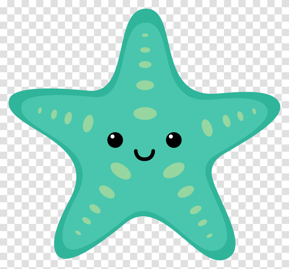 Cute Ocean Animal Clipart, Star Symbol, Sea Life Transparent Png