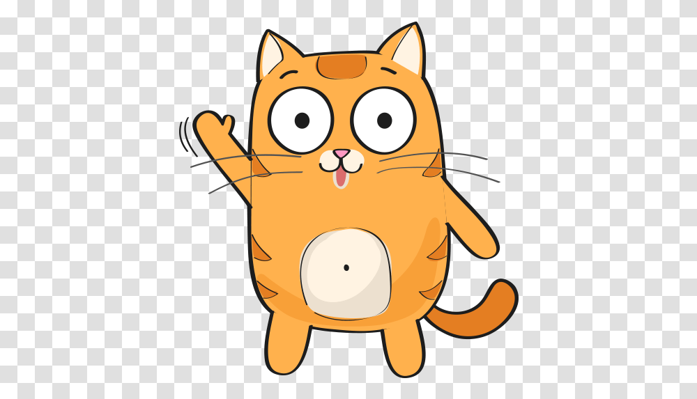 Cute Orange Cat Stickers Wastickerapps Clip Art, Animal, Bathroom, Indoors, Flea Transparent Png