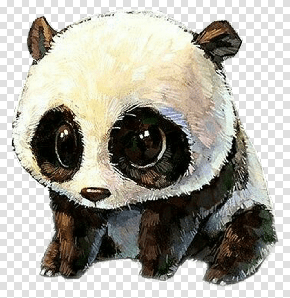 Cute Panda Art, Head, Animal, Wildlife, Mammal Transparent Png