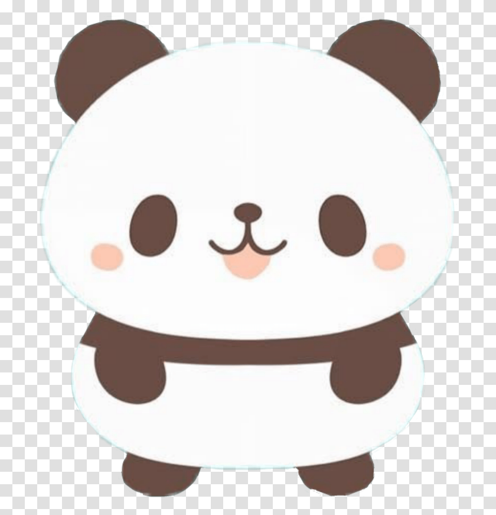 Cute Panda Cartoon Kwaii Draw Drawing Art Black Cute Panda Cartoon Drawing, Food, Animal, Pillow, Cushion Transparent Png