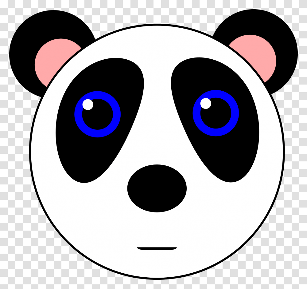 Cute Panda Clipart, Logo, Trademark, Stencil Transparent Png