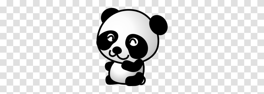 Cute Panda Clipart, Stencil, Giant Panda, Bear, Wildlife Transparent Png