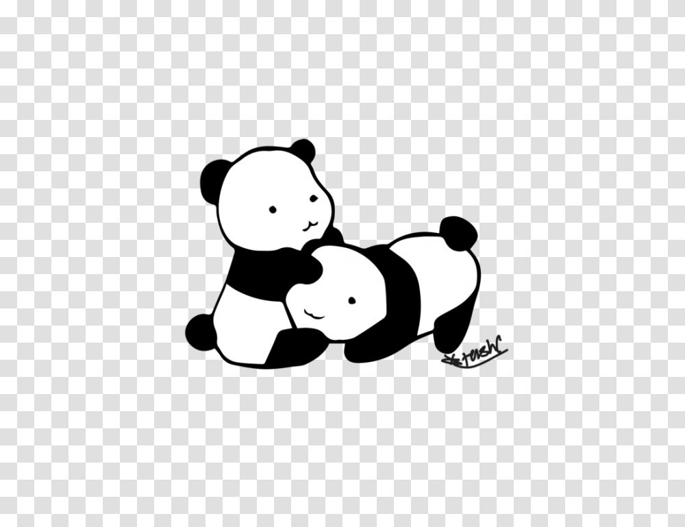 Cute Panda Tumblr Free Image, Giant Panda, Stencil, Karate, Martial Arts Transparent Png