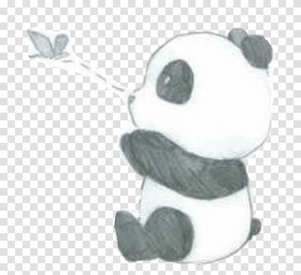 Cute Panda Tumblr Pintrest Easy Cute Panda Drawing, Snowman, Nature, Plush, Toy Transparent Png