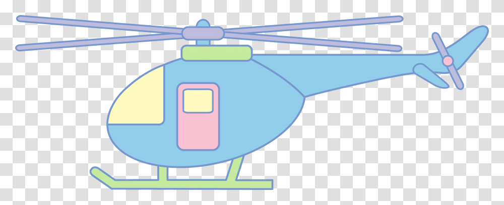 Cute Pastel Helicopter, Gun, Weapon, Weaponry, Aircraft Transparent Png